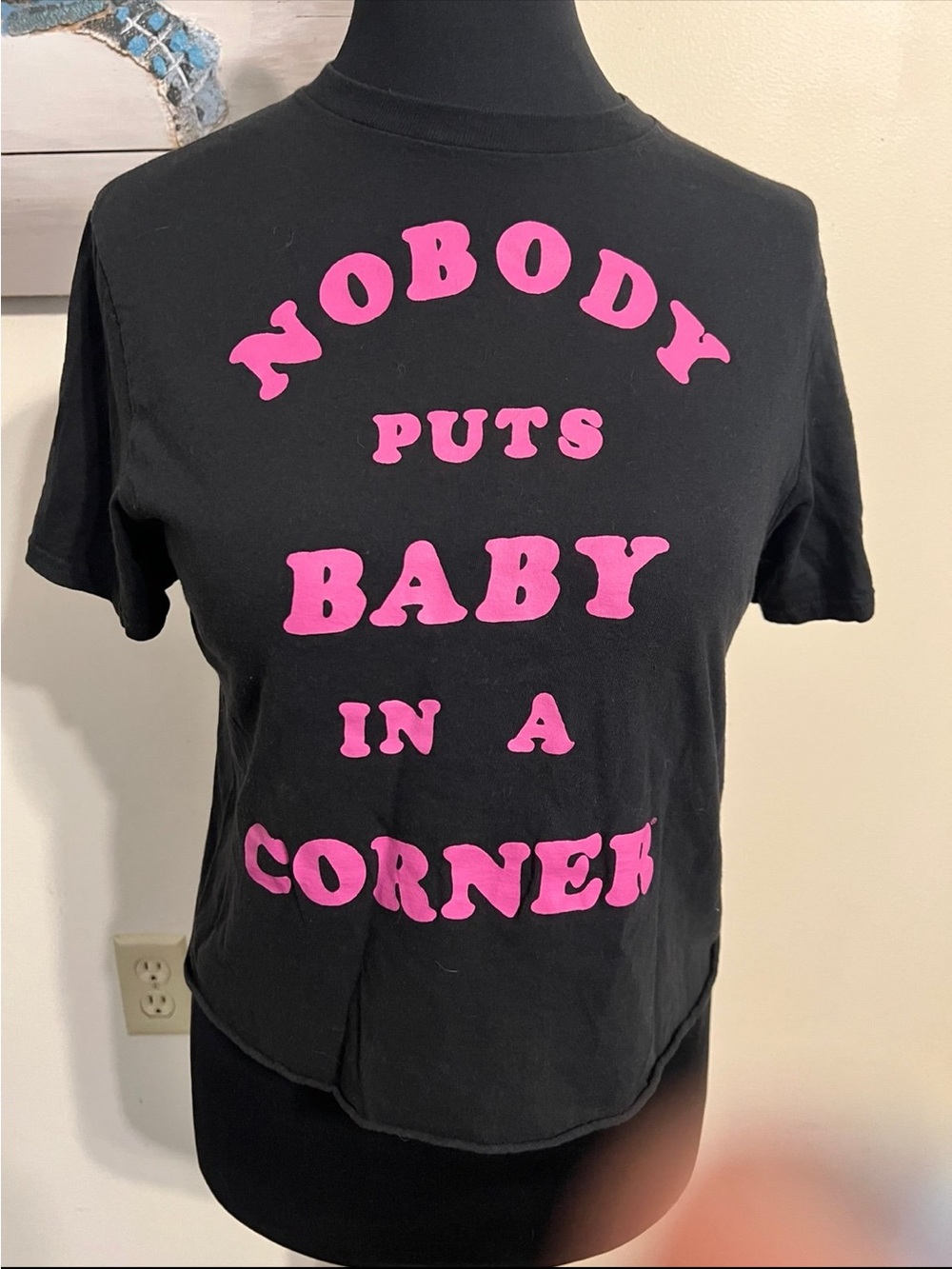 Dirty Dancing "Nobody Puts Baby in a Corner" Print crop top